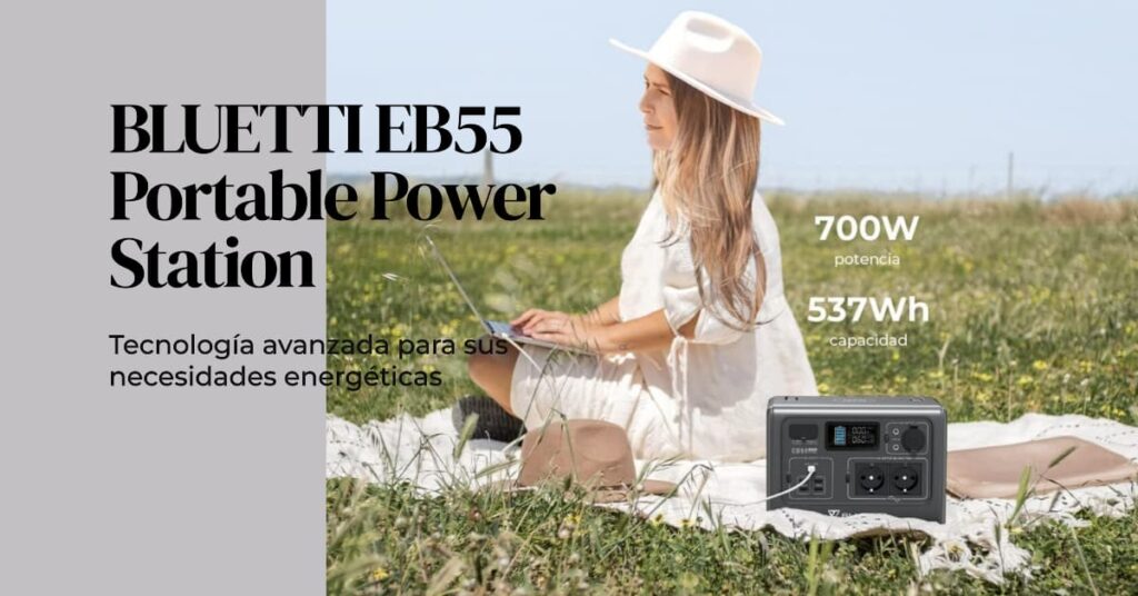BLUETTI Estación de Energía Portátil EB55: Potencia Confiable para tus Necesidades de Energía