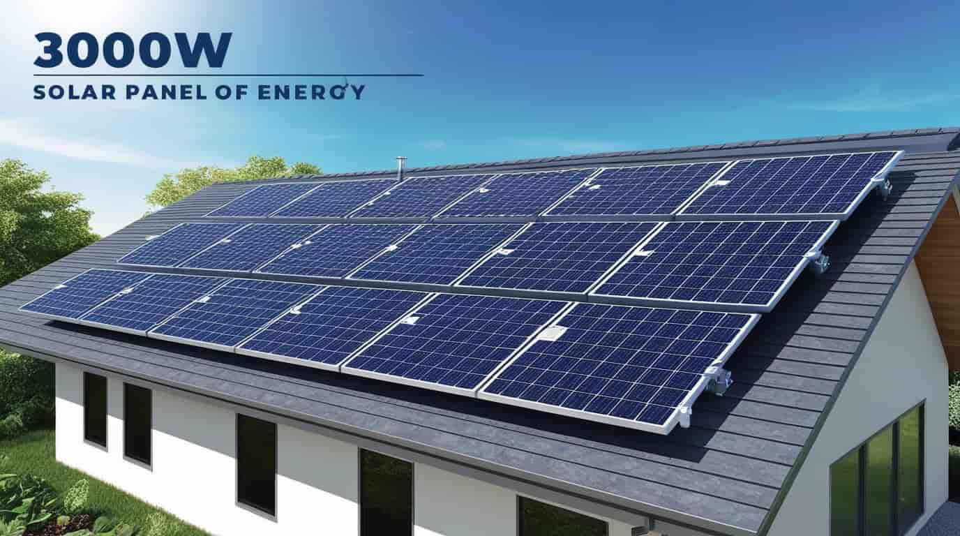 ¿Cuántas placas solares necesito para 3000W?