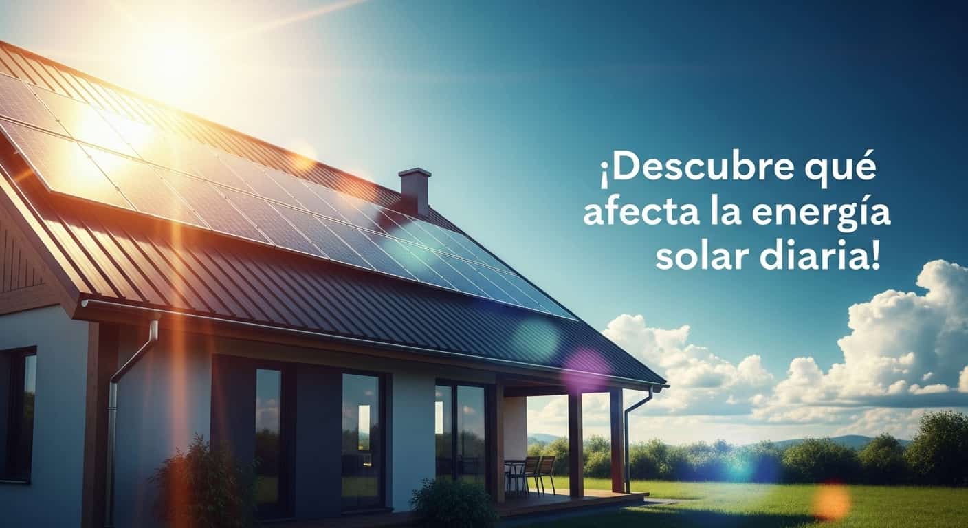 ¿Qué influye en la producción diaria de placas solares en una vivienda?