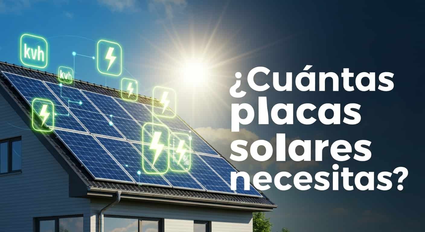 Simulador casero para calcular cuántas placas solares necesitas según tu consumo